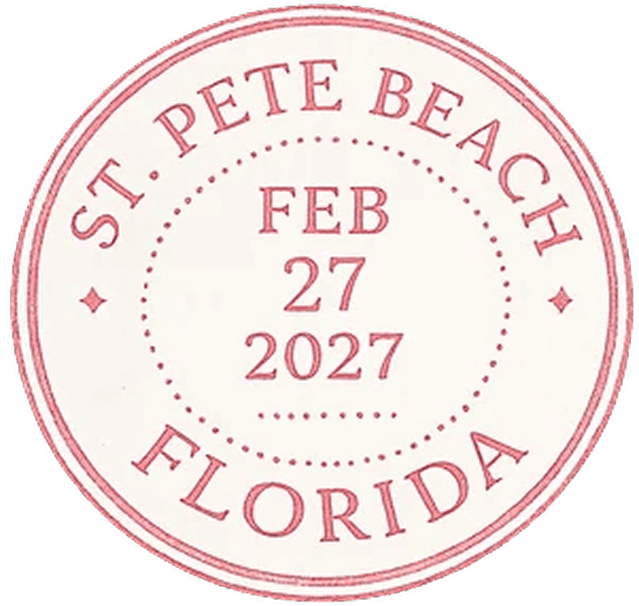 St. Pete Beach, Feb 27 2027, Florida postmark